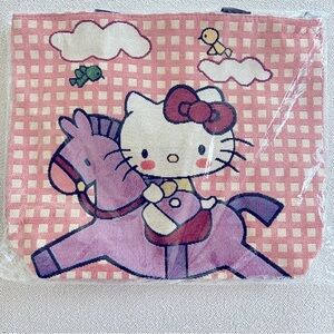 Hello Kitty Tote Bag- with defect inner lining flaked in dryer outside is intact